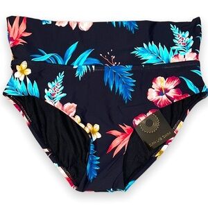 SUNN LAB SWIM floral high waisted bikini bottoms in women’s size XS